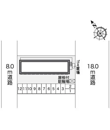 ★手数料０円★石狩市花川北一条４丁目 月極駐車場